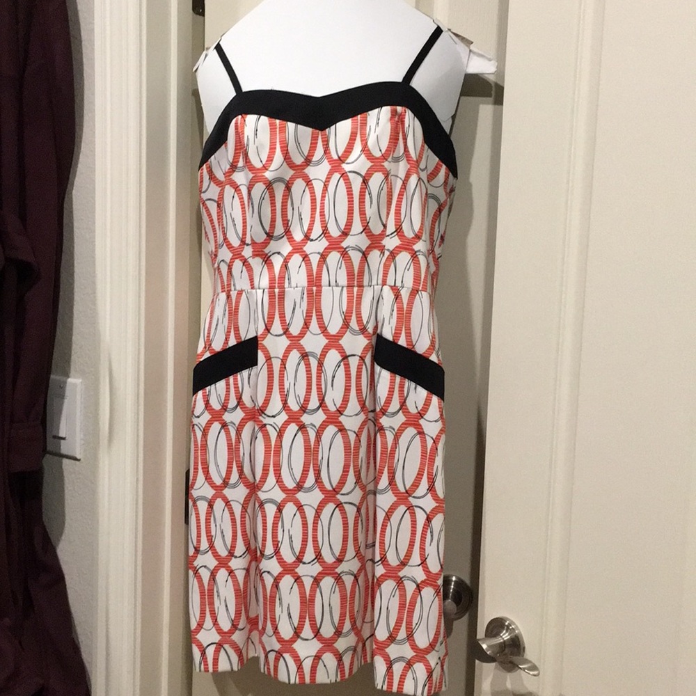 Orange and black dress